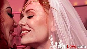 Young bride's big tits gangbanged by mature studs wedding night