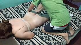 Girlfriend gets full body nude massage tease