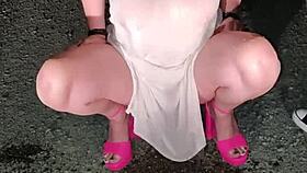 mature slave drinks piss as human urinal in kinky humiliation