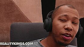 Curvy Athena Faris Sneaks Sloppy Taste of Ricky Johnson's BBC