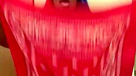 Spider girl shabrim performs cosplay convention striptease in costume