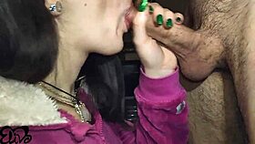 skinny dorm slut in pajamas swallows hubby's cum after moanfest