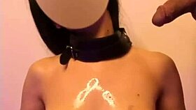 master guides submissive through intense candle wax roleplay sensations