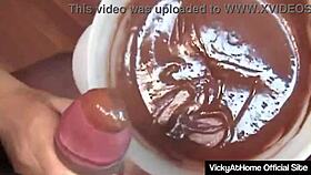 i'm vicky vette slurping rokk's throbbing cock hungrily in kitchen yum