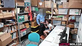 Officer punishes shoplifter teen with big black cock doggystyle