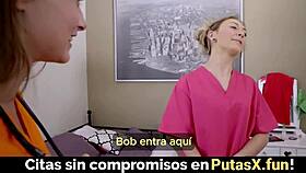 horny nurse blonde sucks skinny patient's cock doggystyle