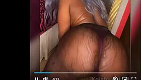 ebony slut slurps 11-inch bbc deep down her throat