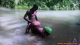 Village maids get slammed hard outdoors with close-up action!