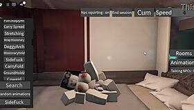 Fucked holy sister in roblox church game 😈🔥 wild cartoon action!