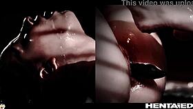 oh god this horny petite teen's pussy stretches wide laying alien eggs on monster cock