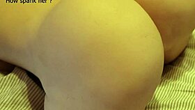 fabrice shows how to spank her erotically in bed 😈🔥