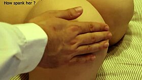 fabrice shows how to spank her erotically in bed 😈🔥