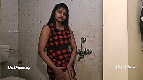 desi alia advani enjoys her refreshing shower time