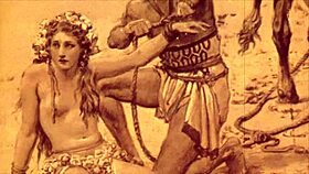 vintage erotic scene shows bent over doggystyle passion