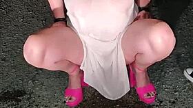 mature slave drinks piss as human urinal in kinky humiliation