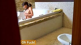 whoops caught him stroking to my wet milf body now he eats it 😏💦