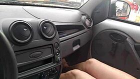uber fare flips to neighbor wife's sloppy car blowjob thrill