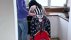 mature woman bends over spreads wide for deep play