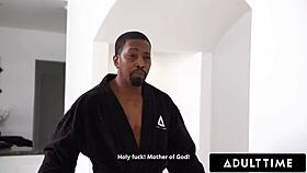 linda lan gets pounded hard by client's monster cock in slippery nuru massage