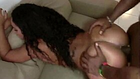 Damn he's destroying that ebony babe's ass with monster bbc power 💦🍫🔥