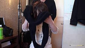 emiri mizusawa rides cock cowgirl for creampie in her trimmed asian pussy
