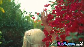 eva elfie poses sexy in fantasy lingerie big tits blonde teen strip