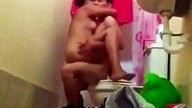 Solo Home Bathroom Slam on Tempting Brunette Slut?