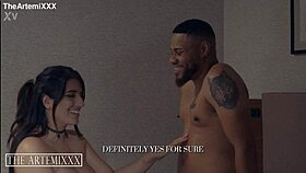 sarah arabic's wet shaved pussy interview with artemixxx deepthroat and creampie