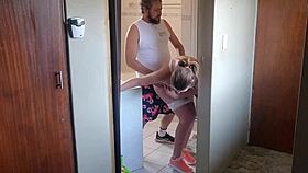 Neighbor's Milf Wife Takes Hard Gym Pounding