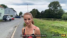 Red riding hood sucks rides huge cock outdoors