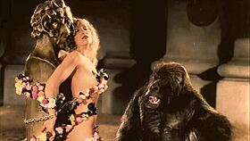 vintage erotic scene shows bent over doggystyle passion