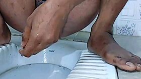 Feminized sissy pisses outdoors in humiliating public compilation