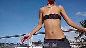 dig this sexy latina dancing topless in public spots