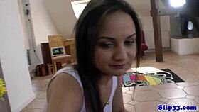 Stunning POV babe dickrides experienced old man smoothly