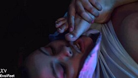chubby latinas worshiping each others fat asses pussies and feet in heat