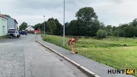 Red riding hood sucks rides huge cock outdoors