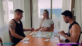 two monster cocks fuck me hard to settle monopoly debts