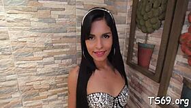 Trans babe first-time group anal ass-to-mouth with huge shemale cock