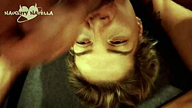 Naughty Natella, the obedient tattooed slut wife, rims and deepthroats her husband's juicy cock while moaning wildly