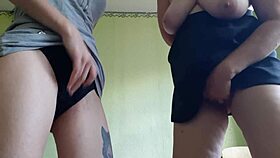 skinny college coed and milf teacher mutually masturbate to orgasm