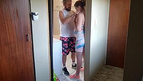 Neighbor's Milf Wife Takes Hard Gym Pounding