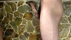 xattla's oiled hands stroke colombian fitness babe's cock till massive tit cumshot