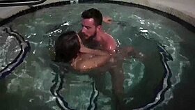 Steamy Jacuzzi Session with Licking and Moaning Orgasms