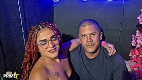 pathetic cuckold watches old latina hotwife devour monster cock at gloryhole