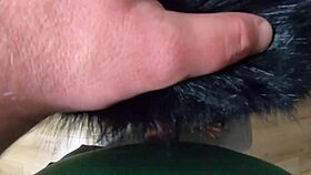 Milfycalla teases deepthroat cum play in hooded jacket shiny boots fetish