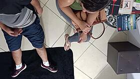 Doctor Rips Leggings for Doggystyle Cum on Stranger's Ass