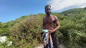 took the hotwife deep into woods for wild interracial creampie