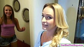 teen babes get fucked by bff's stepbro in bedroom