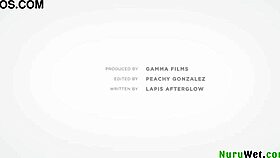 hey, feel this busty brunette's wet nuru handjob climax