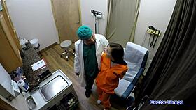 dr tampa's prison edition with redhead donna leigh in latex handcuffs and spanking